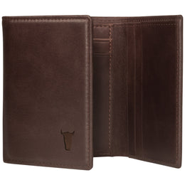 Dark Brown Trifold Leather Wallet