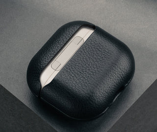 Back of the Black Leather Case for AirPods (4th Gen)