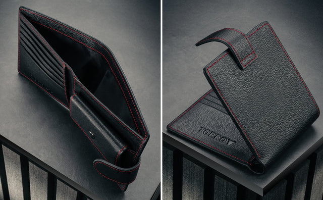 Klassische Ledergeldbörse (mit Münzfach) Feature Focus