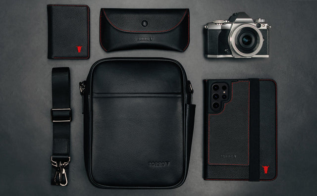 Leder Crossbody Umhängetasche Feature Focus