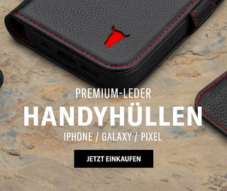 Premium-Leder Handyhüllen fur iPhone, Galaxy and Pixel