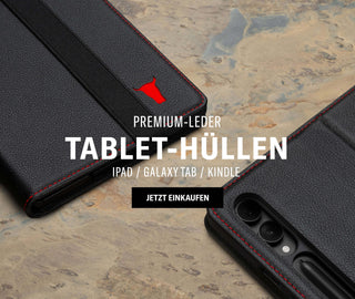 Premium-Leder Tablet-Hüllen fur iPad, Galaxy Tab und Kindle
