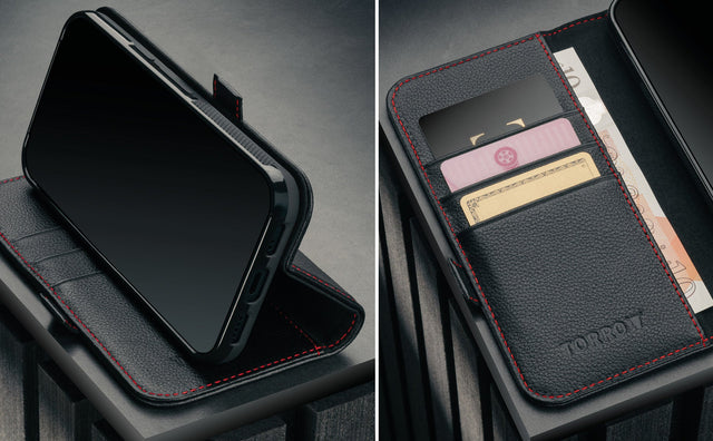 Google Pixel 10a Lederhülle (mit Standfunktion) Feature Focus