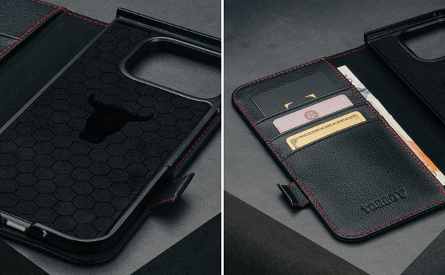 Google Pixel 9 Pro Fold Lederhülle Feature Focus