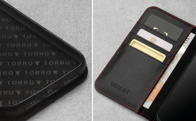 iPhone 11 Lederhülle (mit Standfunktion) Feature Focus