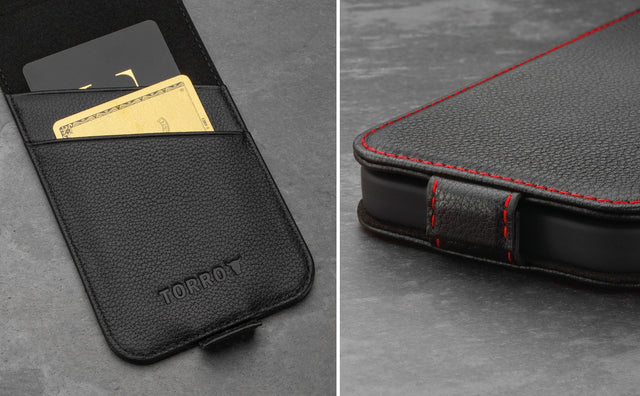 iPhone 12 / iPhone 12 Pro Leder Flip Hülle (mit MagSafe-Aufladung) Feature Focus