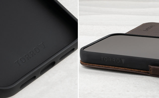 iPhone 14 Lederhülle (mit Standfunktion) Feature Focus