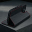 Stand function of the Black Leather with Red Detail Leather Case for iPhone 16 Pro Max