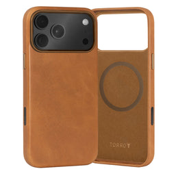 Slimline Light Brown / Tan Leather Bumper Case for iPhone 17 Pro