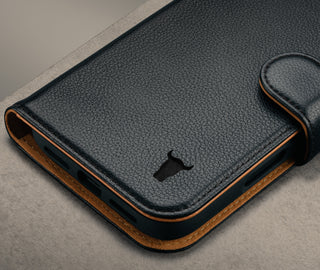 Black Leather Detachable Case for iPhone 17 Pro