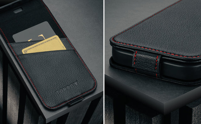 iPhone 17 Pro Leder-Flip-Case (MagSafe-Laden) Feature Focus