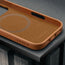 Microfibre lining in the Slimline Light Brown / Tan Leather Bumper Case for iPhone 17 Pro Max