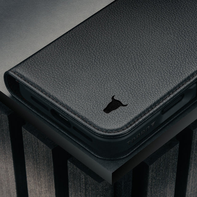 Black Leather Case for iPhone 17 Pro