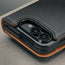 Camera cutout on the Black Leather 2-in-1 Detachable Wallet Case for iPhone Ultra