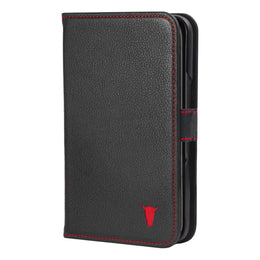 Black with Red Detail Leather Case for Google Pixel 10 Pro Fold