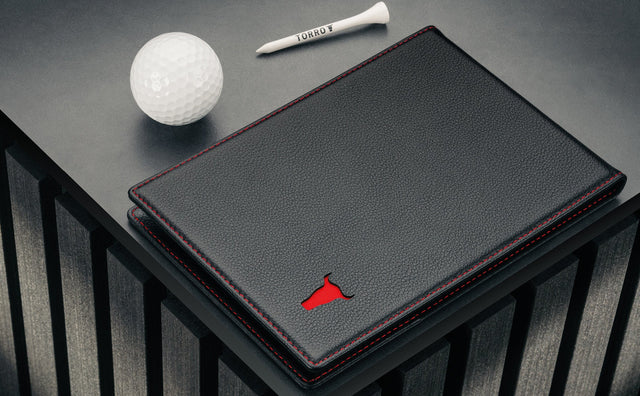 Leder-Golf-Scorecard-Halter und Yardage-Buchcover (PRO Edition) Feature Focus