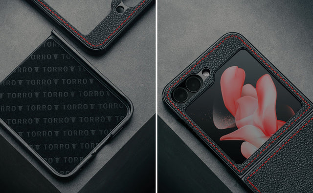 Galaxy Z Flip6 / Z Flip7 FE Lederhúlle Feature Focus