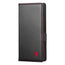 Black with Red Detail Leather Case for Samsung Galaxy Z Fold7