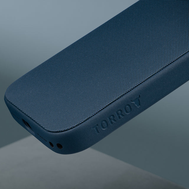 Blue Woven Texture Bumper Case for iPhone 17 Pro