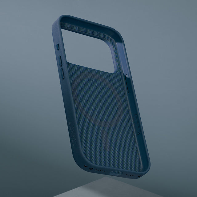 Inside of the Blue Woven Fabric Bumper Case for iPhone 17 Pro Max