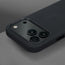 Camera lip on the Black Woven Texture Bumper Case for iPhone 17 Pro