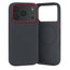 Black with Red Detail Woven Texture Bumper Case for iPhone 17 Pro
