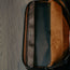 Inner protective flap in the Dark Brown Leather Messenger Bag