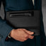 Black Leather Apple Pencil Case / Sleeve attached to matching iPad case