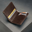 Interior view of the Dark Brown Bifold Leather Wallet with card slots