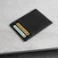 Back of the Black Leather Credit Card Holder with 2 card slots