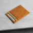 Back of the Tan Leather Credit Card Holder with 2 card slots