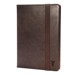 Dark Brown Leather (with Red Stitching) Stand Case for iPad 10.2" 7th, 8th & 9th Generation