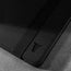 Close up of the leather grain and TORRO bulls head logo on the Black Leather Case for iPad Air