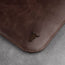 Close up of the Dark Brown Leather iPad Sleeve