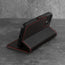 Stand function of the Black Leather (with Red Stitching) Stand Case for iPhone 12 Mini