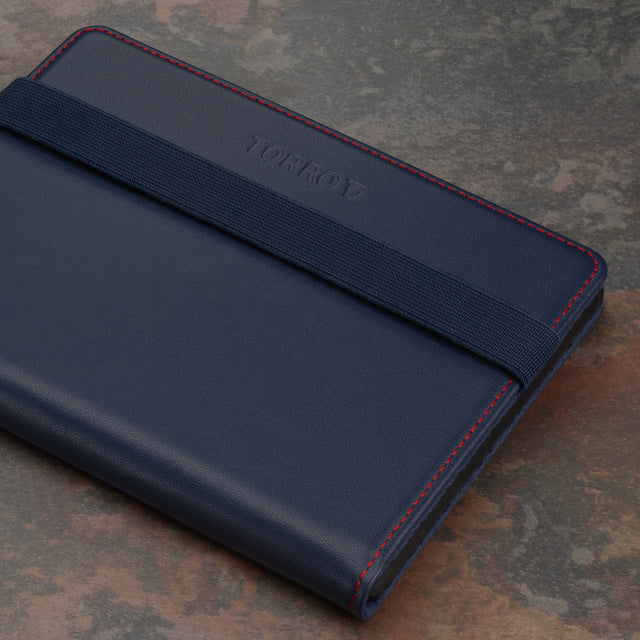 Back of the Navy Blue Leather Case for Kindle Paperwhite