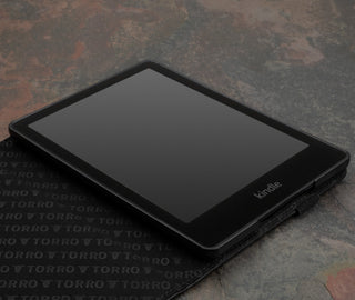 Black with Red Detail Leather Case for Kindle Paperwhite