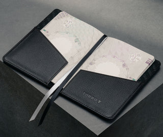 Inside of the Black Leather Passport holder