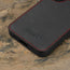 Schwarze Bumper-Hülle aus Leder mit roten Details für das Samsung Galaxy S24