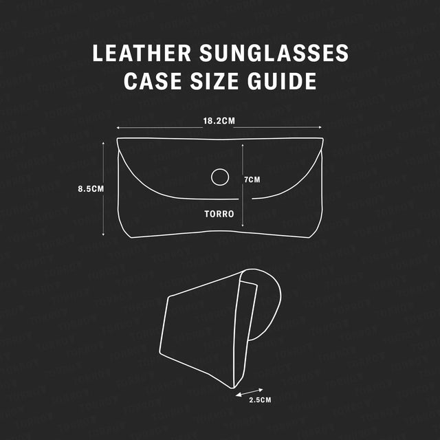 Dimensions of the Leather Sunglasses / Glasses Case